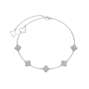 Lắc tay bạc S925 nơ đính đá zirconia - K0138