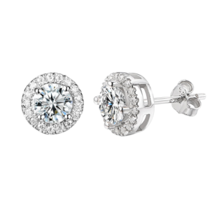 Bông tai bạc S925 moissanite 0.5ct - K0147