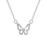 Dây chuyền bạc S925 mặt bướm đính đá zircon – K0156