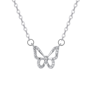 Dây chuyền bạc S925 mặt bướm đính đá zircon - K0156