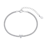 Lắc tay bạc S925 đá zircon trái tim – K0159