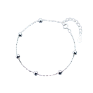 Lắc tay bạc S925 bi tròn tối giản - K0163