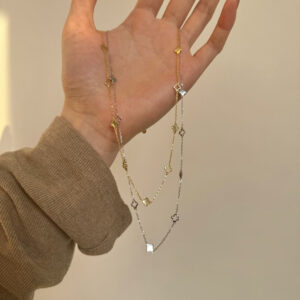 Dây chuyền bạc S925 cỏ bốn lá may mắn - K0174