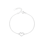 Lắc tay bạc S925 trái tim tối giản 💖 – K0176