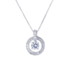 Dây chuyền bạc S925 vòng tròn đính đá ✨ - K0191
