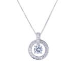 Dây chuyền bạc S925 vòng tròn đính đá ✨ – K0191