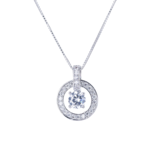 Dây chuyền bạc S925 vòng tròn đính đá ✨ - K0191