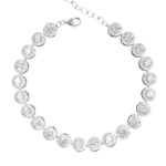 Lắc tay bạc S925 vòng đá tròn lấp lánh – 1022