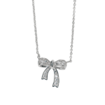 Dây chuyền bạc liền mặt hình nơ nữ tính – 1197