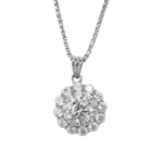 Dây chuyền bạc đá cao ba tầng hoa tinh xảo – 2294