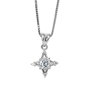 Dây chuyền sao bốn cánh ôm đá giữa lấp lánh - 2300