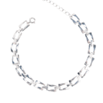 Lắc tay bạc S925 dây xích chữ nhật nối dài – 237
