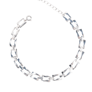 Lắc tay bạc S925 dây xích chữ nhật nối dài - 237
