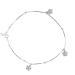 Lắc chân Bạc KFJ hoa đá – 254