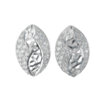 Bông tai bạc s925 hình lá đính đá tinh tế – 2641