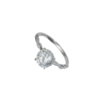 Nhẫn bạc s925 đá tròn đính đá tinh tế – 2954