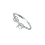 Nhẫn bạc s925 nơ đính đá tinh tế – 3422