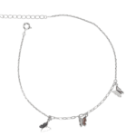 Lắc chân Bạc xi KFJ họa tiết cánh bướm – 3837