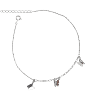 Lắc chân Bạc xi KFJ họa tiết cánh bướm - 3837