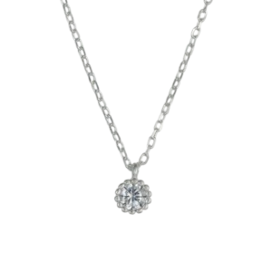 Dây chuyền bạc s925 viên đá tròn - 968