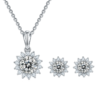 Set trang sức bạc S925 Moissanite Hoa Mặt Trời - K0207