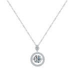 Dây chuyền bạc S925 Mặt Tròn Đá CZ – K0209