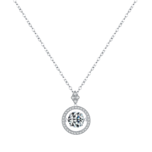 Dây chuyền bạc S925 Mặt Tròn Đá CZ - K0209