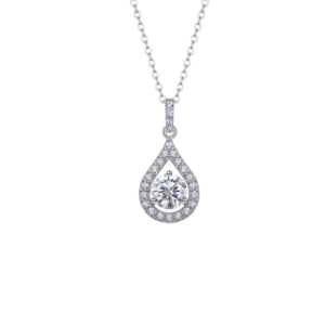 Dây chuyền bạc S925 Moissanite Giọt Nước - K0210
