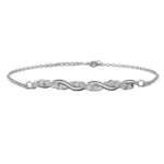 Lắc tay bạc S925 Sóng Đính Đá CZ – K0211