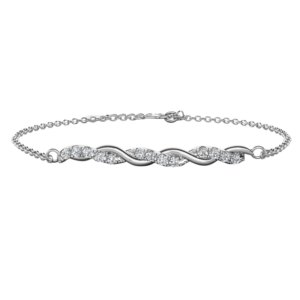 Lắc tay bạc S925 Sóng Đính Đá CZ - K0211