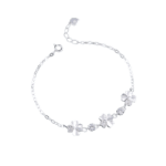 Lắc tay bạc S925 cỏ 4 lá đính đá thanh lịch – K0213 Lắc tay bạc S925 cỏ 4 lá đính đá thanh lịch – K0213